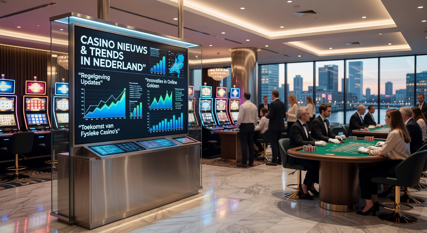 Holland Casino in Rotterdam en Breda met feestelijke jackpot-verlichting en blije winnaars