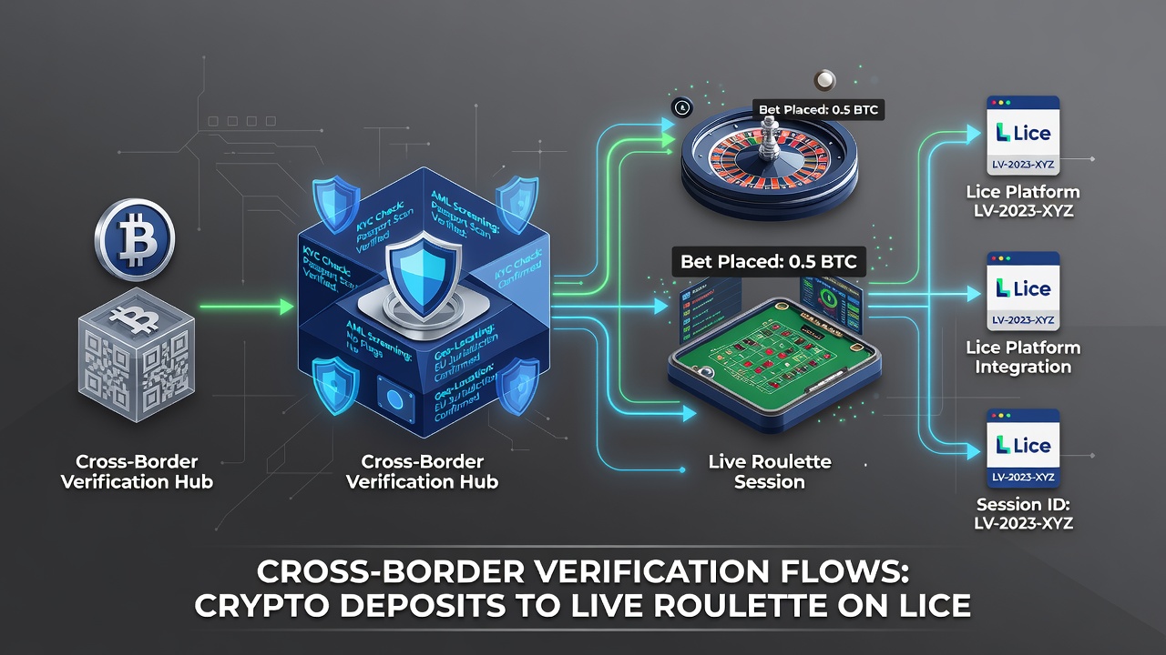 Mobiele app interface met live roulette en crypto verificatie indicator