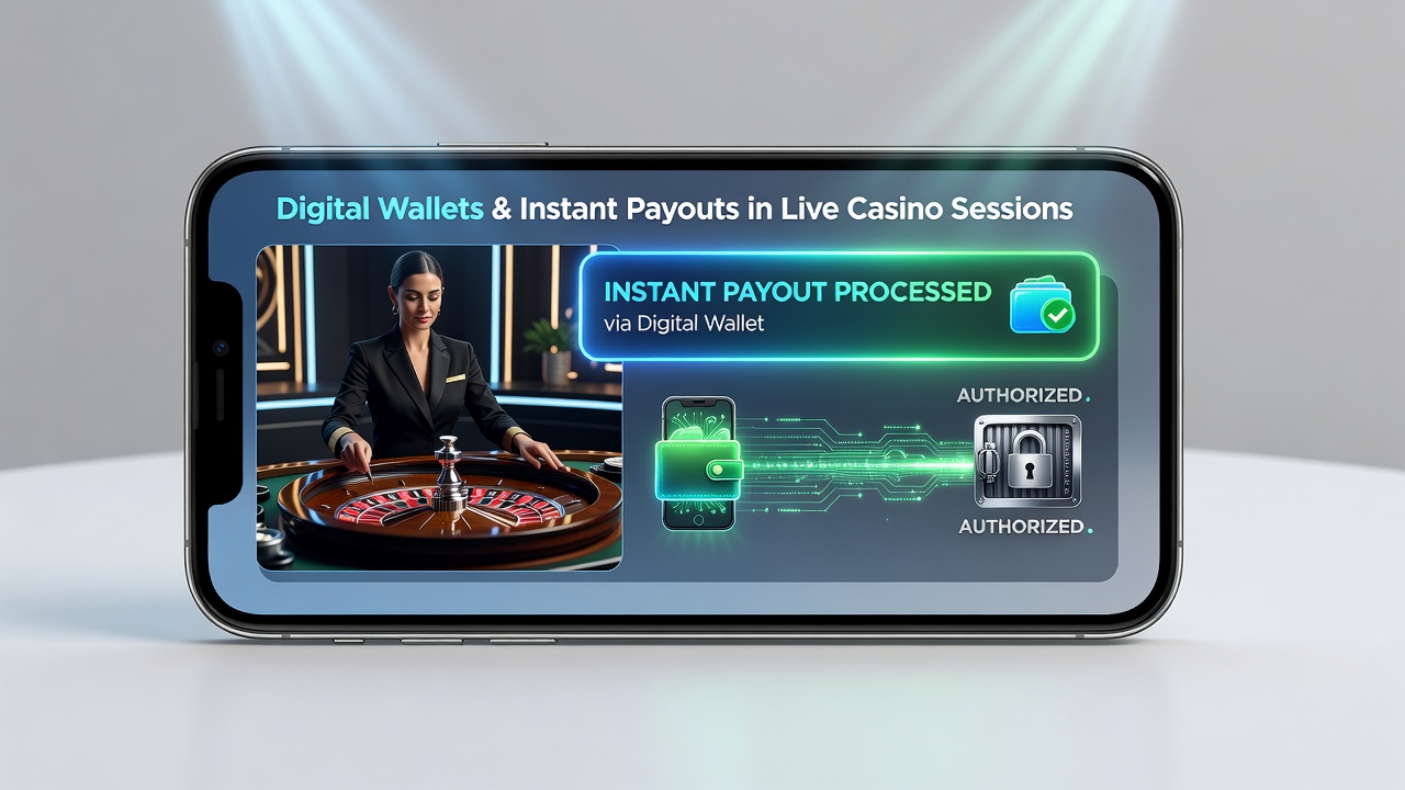 Mobiele live casino sessie met wallet transactie bevestiging