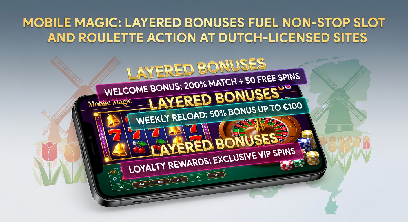Close-up van een mobiel roulette wiel met overlay bonussen, free bets en cashback iconen die non-stop actie illustreren op een Nederlands casino app