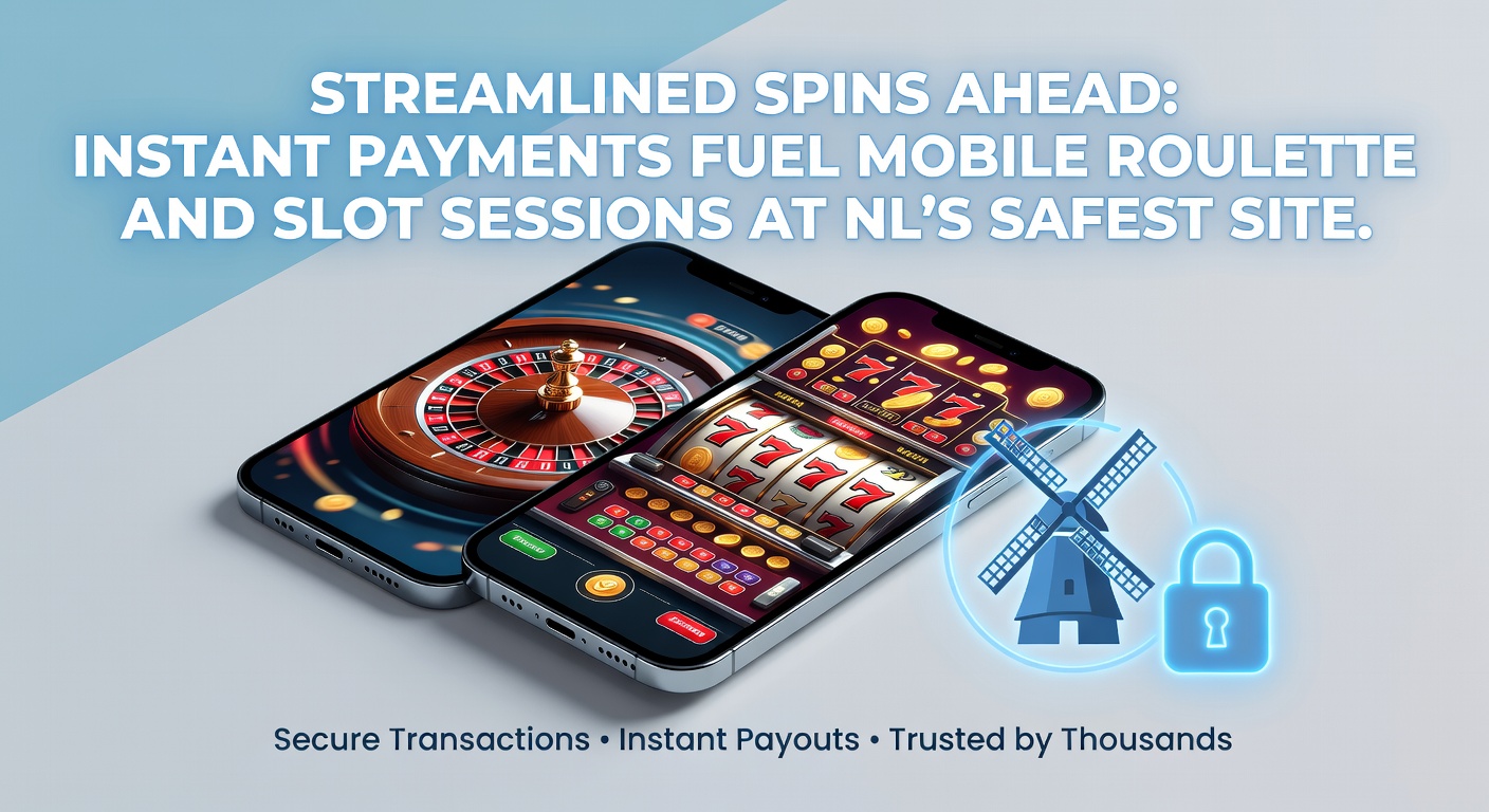 Slot machine op een tablet met een jackpot-winst die direct wordt uitbetaald, naast een iDEAL-betalingsscherm op een Nederlands casino platform