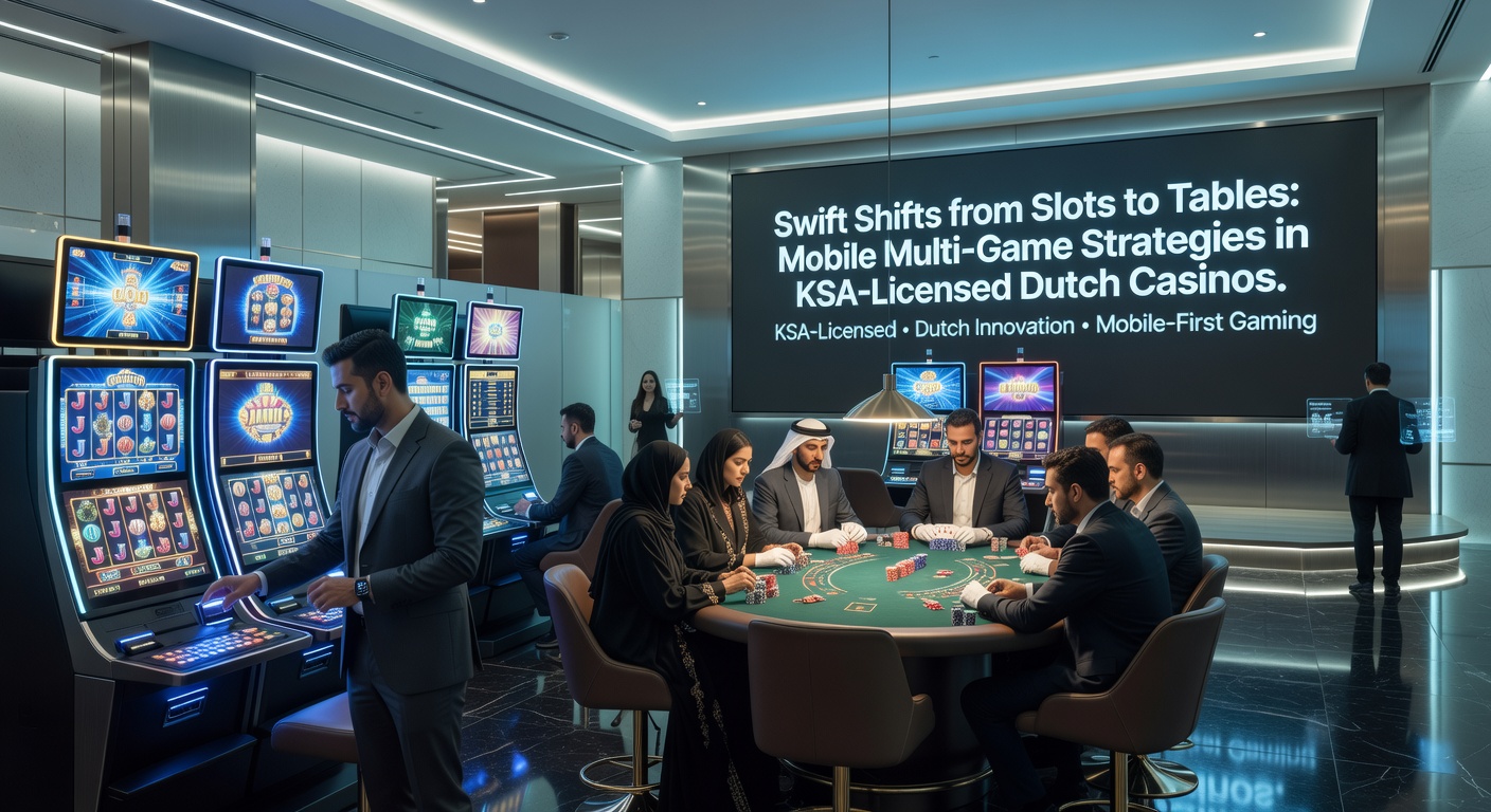Grafiek met statistieken over mobiele multi-game switches in Nederlandse casinos, tonen pieken in april 2026 en vergelijkingen tussen slots en tafels