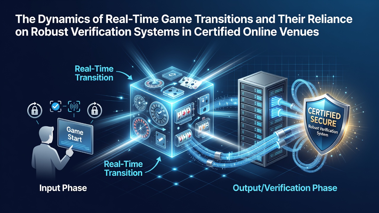 Real-time game transitions in certified online casinos with verification systems