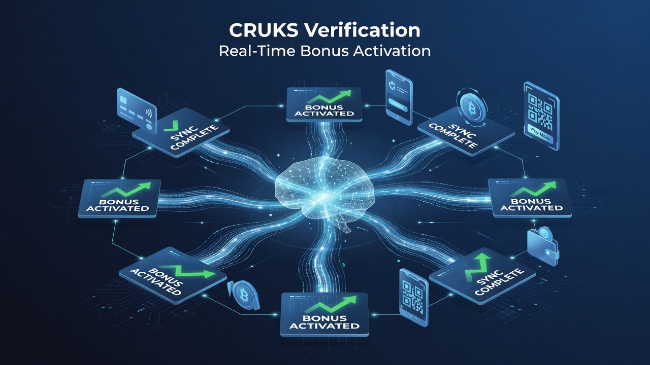 Diagram van CRUKS-integratie met betalingsgateways en bonusactivering